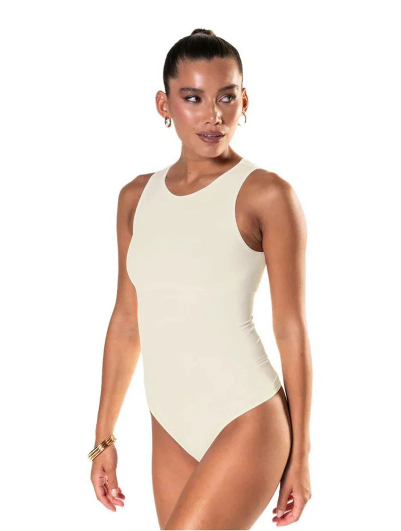Sculpting Thong Bodysuit – Round Neckline