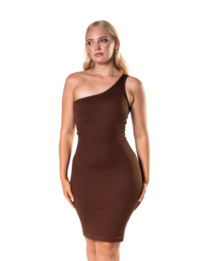 Mini Dress Shapewear One Shoulder