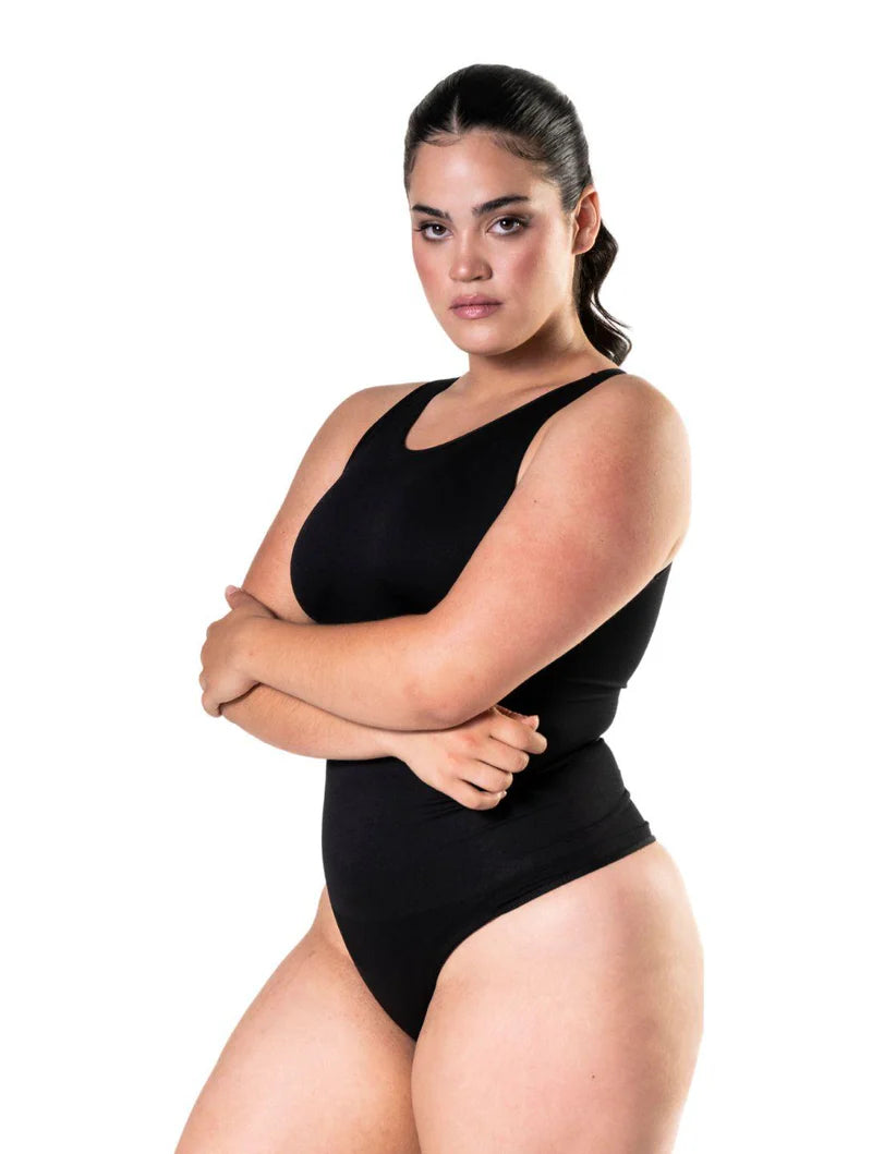 Sculpting Thong Bodysuit – Round Neckline