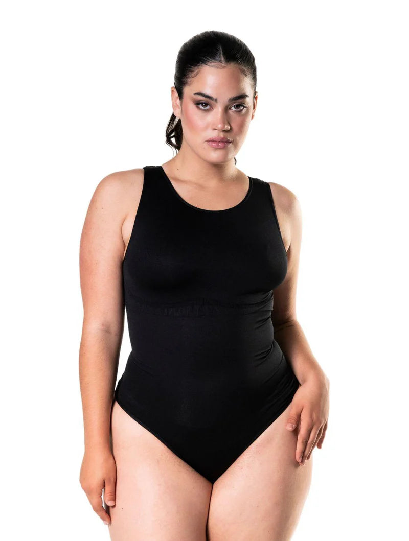 Sculpting Thong Bodysuit – Round Neckline
