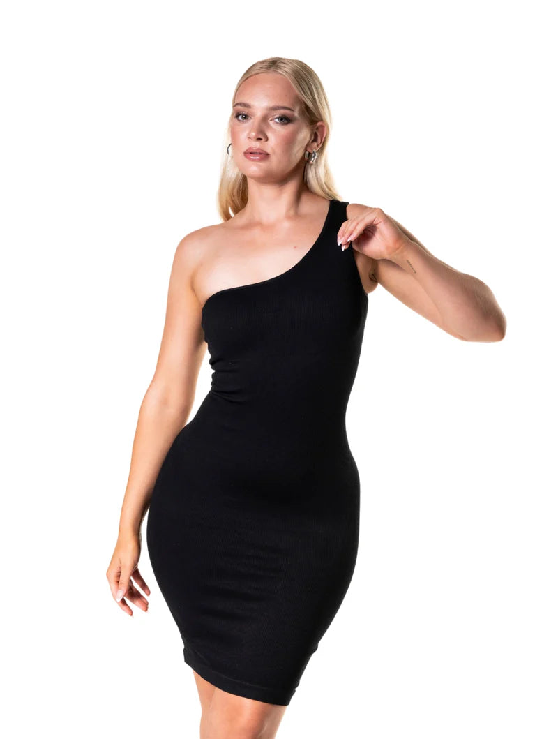 Mini Dress Shapewear One Shoulder
